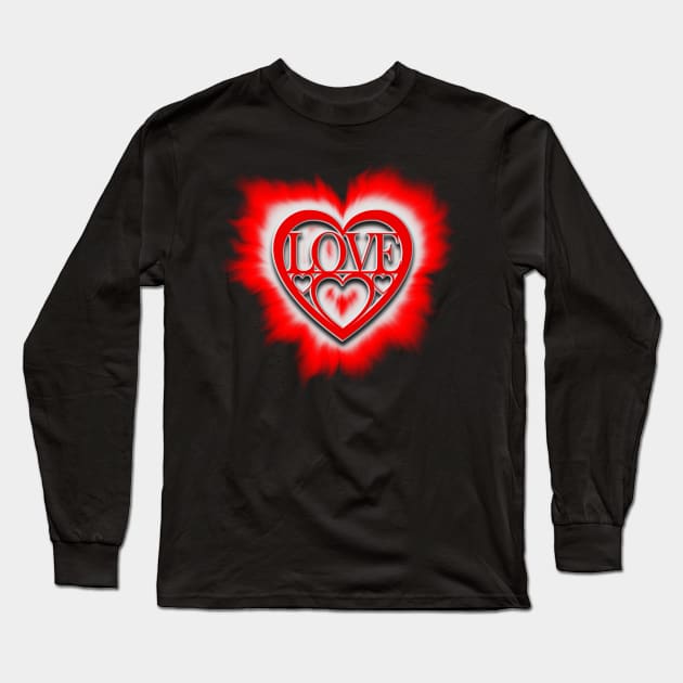 Loving heart Long Sleeve T-Shirt by DrewskiDesignz